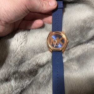 Michael Kors Navy and Gold Timepiece